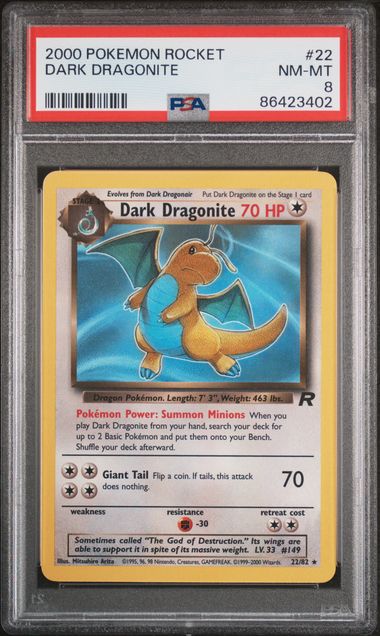 Dark Dragonite #22 PSA 8 [Team Rocket]