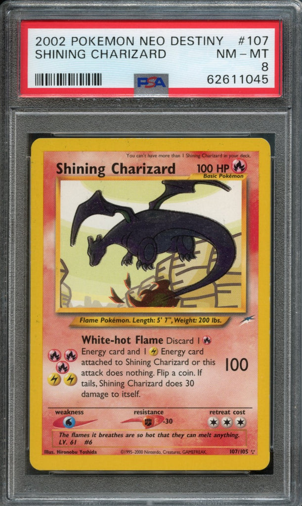 Metal Gold Pokemon Shining Charizard Trading Card France