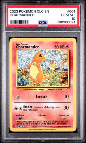 Charmander #1 PSA 10 [Pokemon CLC Trading Card Game Classic 2023]