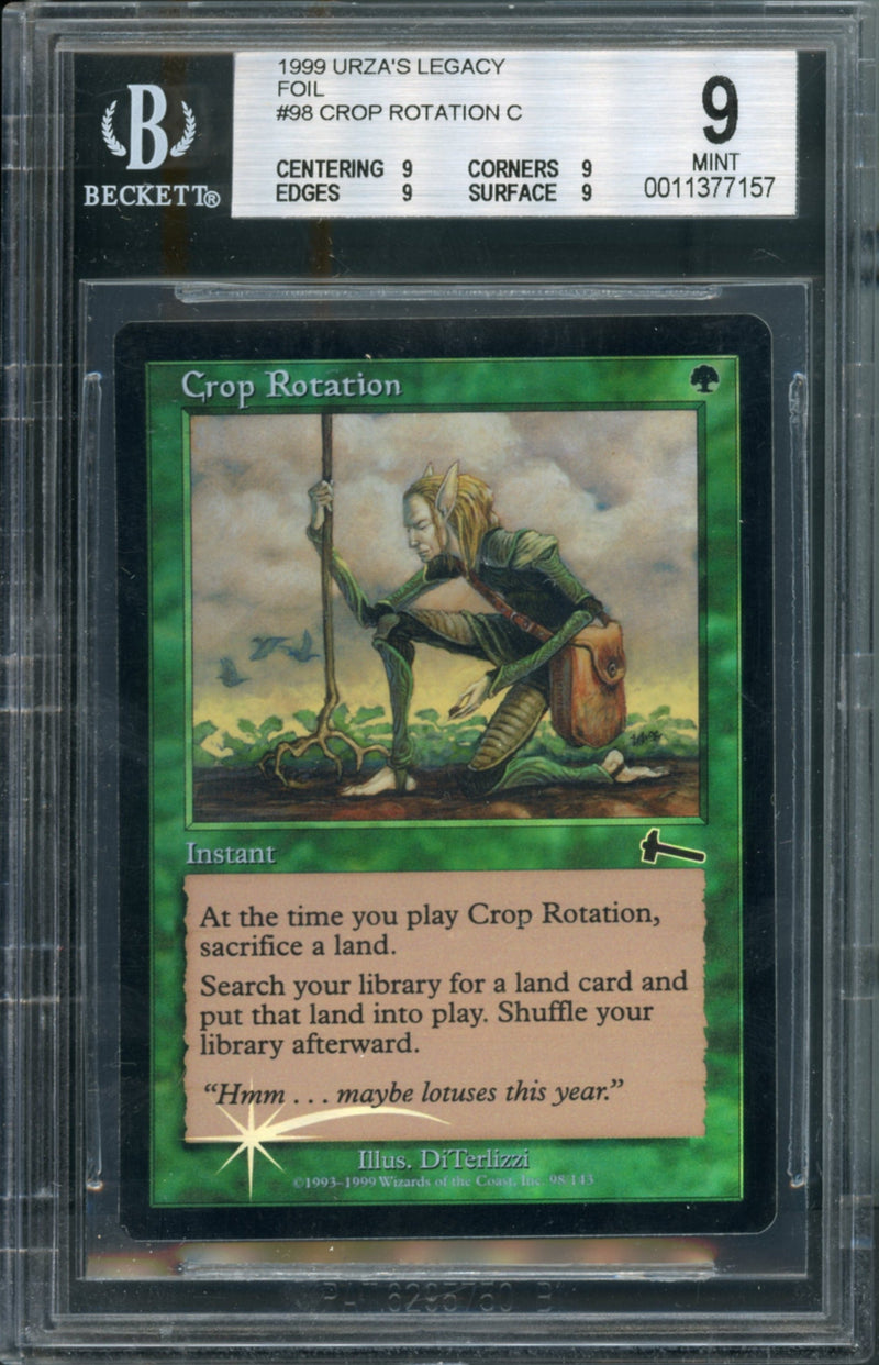 Crop Rotation Foil BGS 9Q [Urza's Legacy]