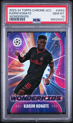 Karim Konate #WK8 Wonderkids PSA 10 [2023-24 Topps Chrome Uefa Club Competitions]