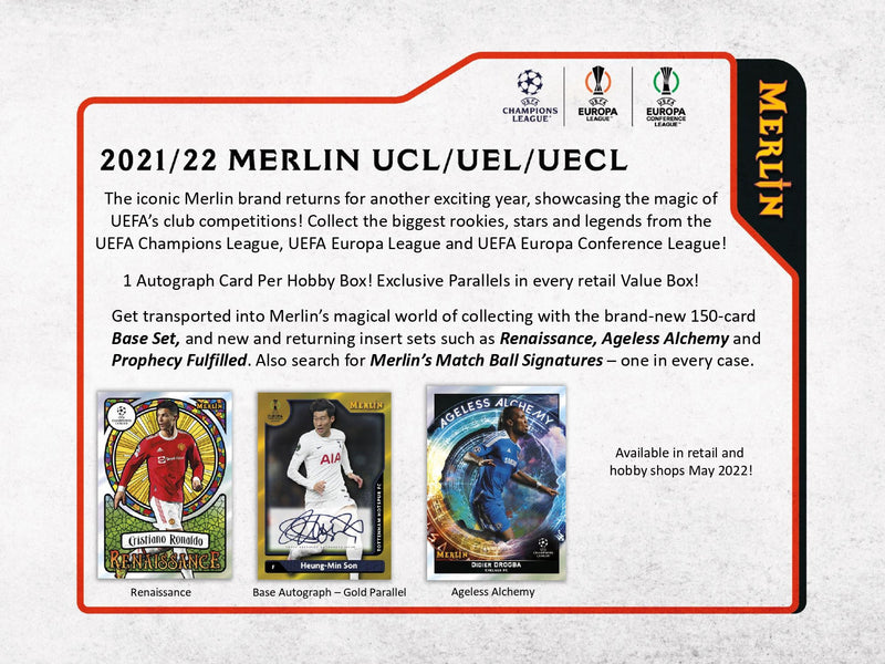 Topps Merlin UEFA Chrome 2021/22 - Hobby Box