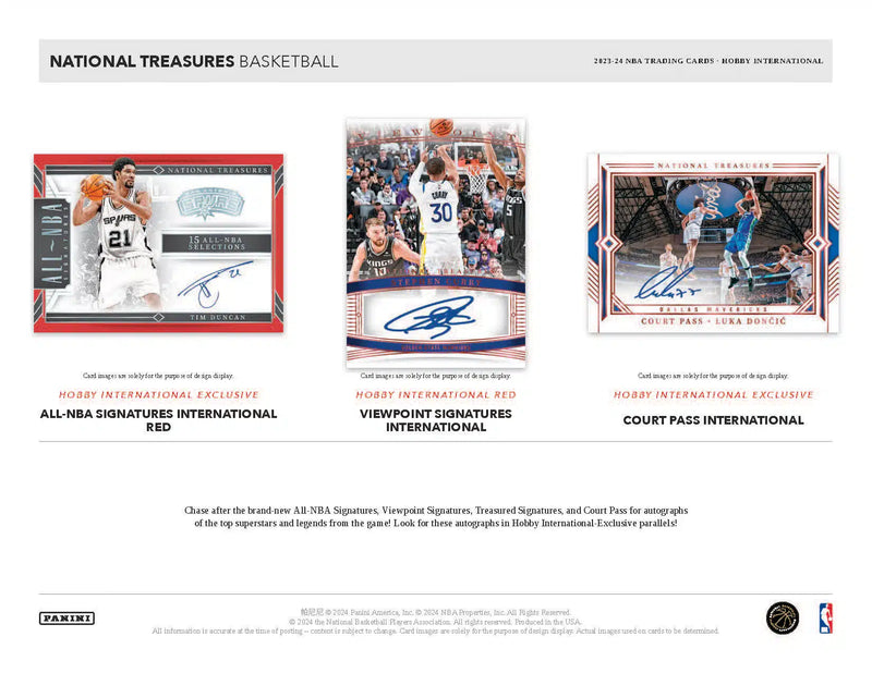 Panini National Treasures NBA Basketball 2023/24 - International Hobby Box