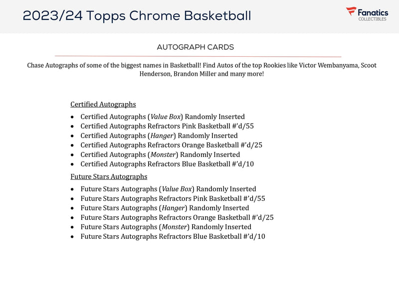 Topps Chrome Basketball 2023/24 - Value Box