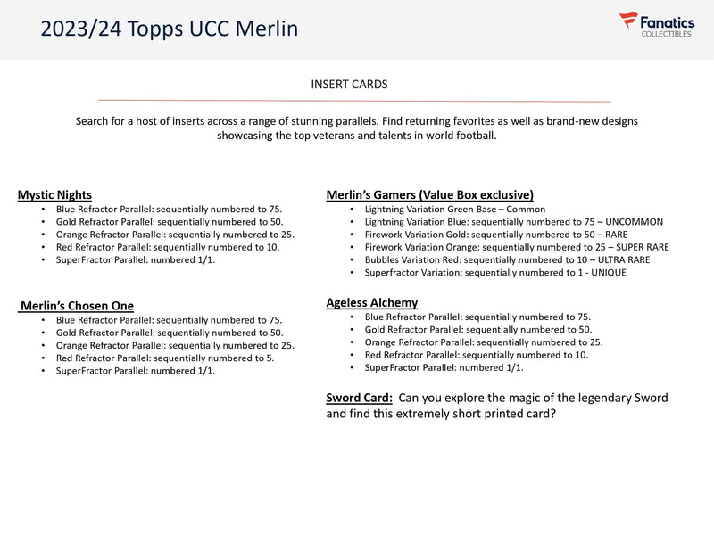 Topps Merlin UEFA Chrome 2023/24 - Value Box