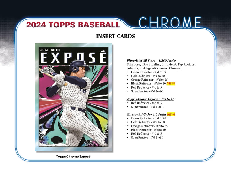 Topps Chrome Baseball 2024 - Jumbo Box