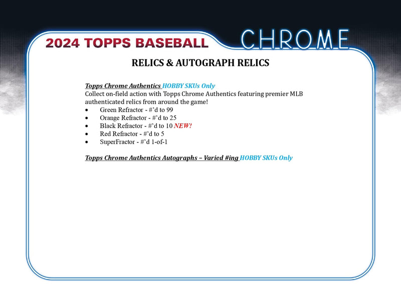 Topps Chrome Baseball 2024 - Jumbo Box