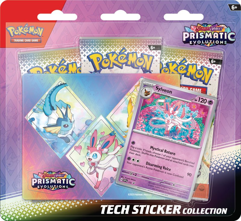 Pokemon Prismatic Evolutions - Tech Sticker Collection