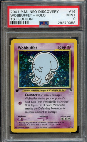 Wobbuffet #16 1st Edition PSA 9 [Neo Discovery]