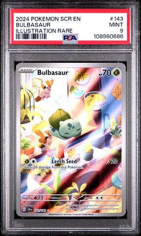 Bulbasaur [Illustration Rare] #143 PSA 9 [Pokemon Stellar Crown 2024]