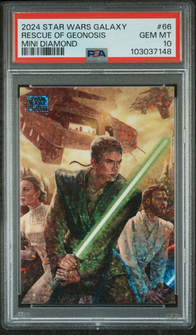 Rescue Of Geonosis [Mini Diamond] #66 PSA 10 [Topps Chrome Star Wars Galaxy 2024]
