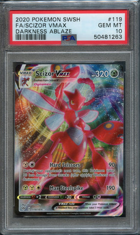 Scizor VMAX #119 PSA 10 [Darkness Ablaze]