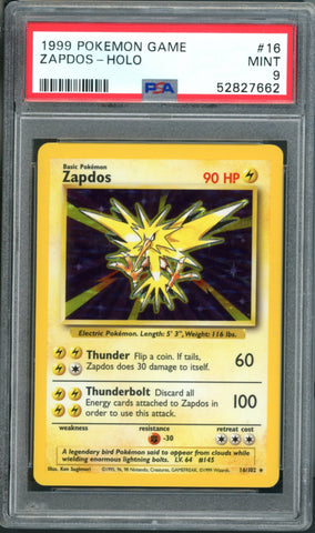Zapdos #16 PSA 9 [Base Set]