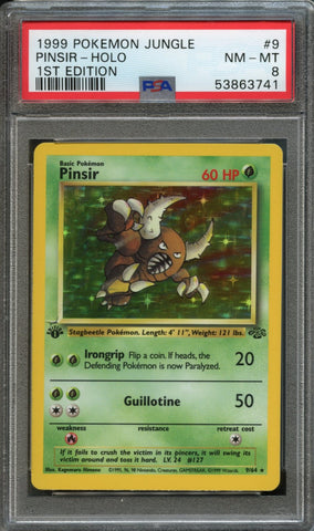 Pinsir #9 1st Edition PSA 8 [Jungle]