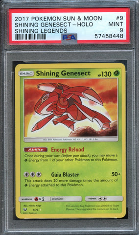 Shining Genesect #9 PSA 9 [Shining Legends]