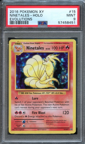 Ninetales #15 PSA 9 [Evolutions]