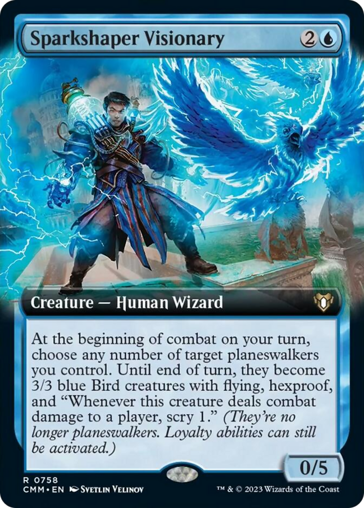 Sparkshaper Visionary (Extended Art) [Commander Masters]