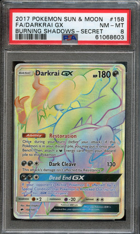 Darkrai GX #158 PSA 8 [Burning Shadows]