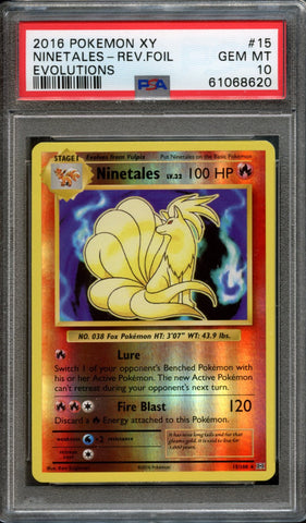 Ninetales [Reverse Holo] #15 PSA 10 [Evolutions]