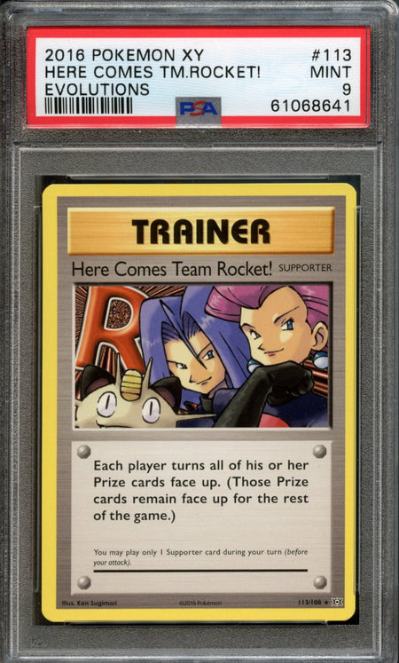 Here Comes Team Rocket! #113 PSA 9 [Evolutions]