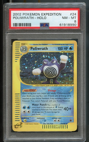 Poliwrath #24 PSA 8 [Expedition Base Set]