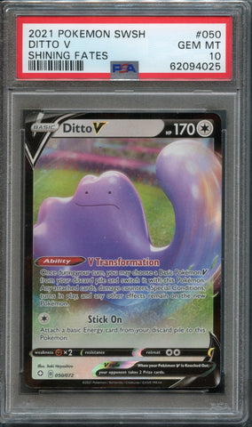 Ditto V #050 PSA 10 [Shining Fates]