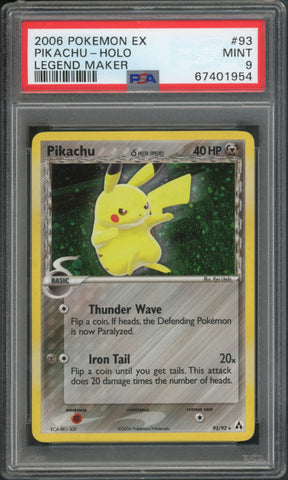 Pikachu #93 PSA 9 [Legend Maker]