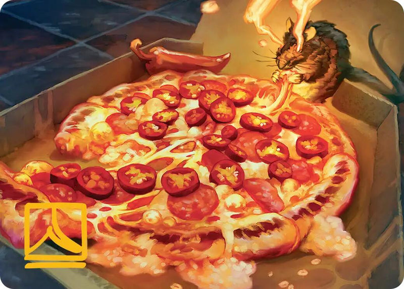 Spicy Oatmeal Pizza Art Card (Gold-Stamped Signature) [Teenage Mutant Ninja Turtles Art Series]
