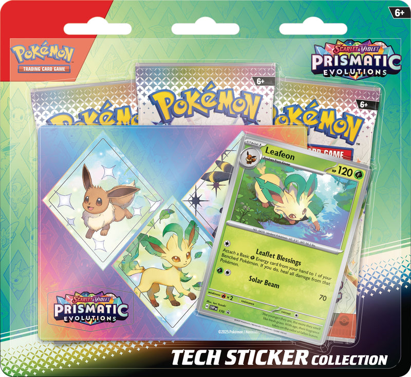 Pokemon Prismatic Evolutions - Tech Sticker Collection