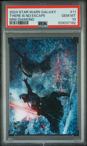 There Is No Escape [Mini Diamond] #11 PSA 10 [Topps Chrome Star Wars Galaxy 2024]