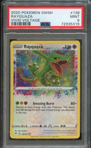 Rayquaza #138 PSA 9 [Vivid Voltage]