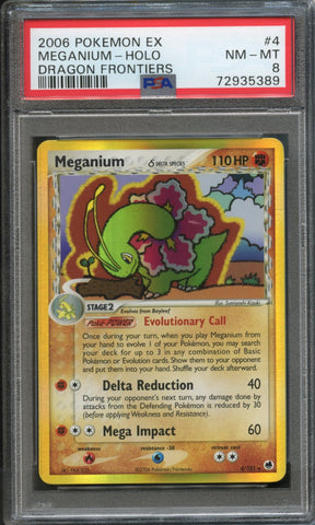 Meganium #4 PSA 8 [Dragon Frontiers]
