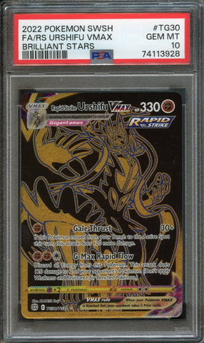 Rapid Strike Urshifu VMAX #TG30 PSA 10 [Brilliant Stars]