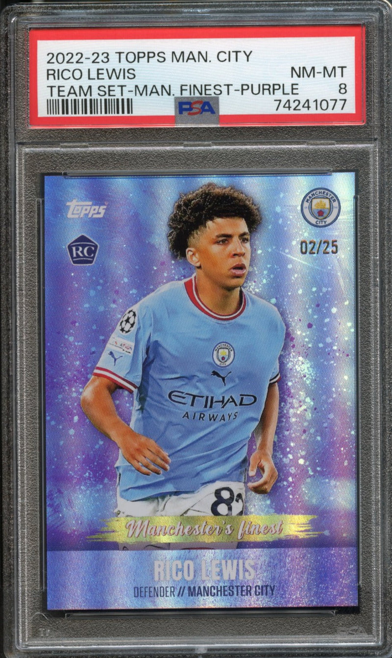 Rico Lewis 2/25 PSA 8 [2022-23 Topps Manchester City Team Set]