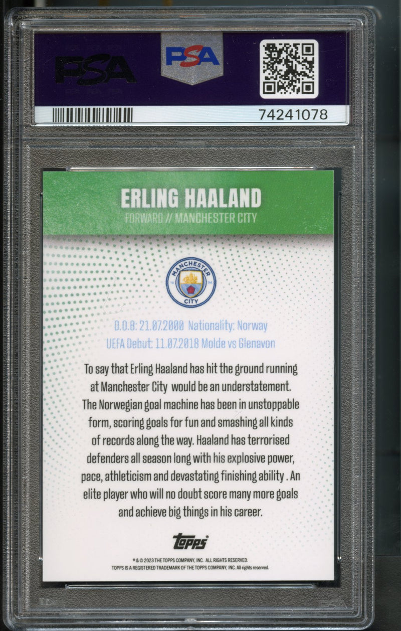 Erling Haaland 28/75 PSA 8 [2022-23 Topps Manchester City Team Set]