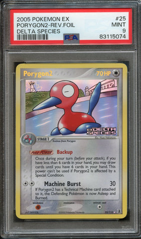 Porygon2 [Reverse Holo] #25 PSA 9 [Delta Species]