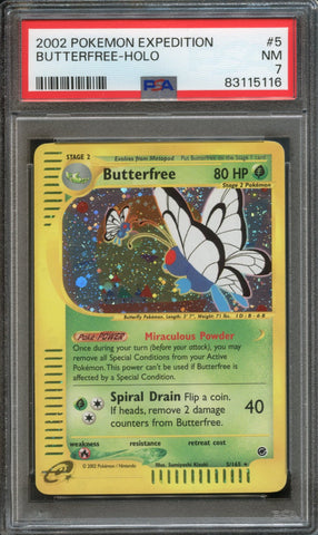 Butterfree #5 PSA 7 [Expedition Base Set]