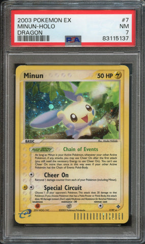 Minun #7 PSA 7 [Dragon]
