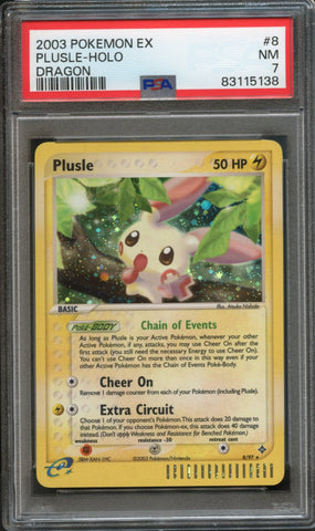 Plusle #8 PSA 7 [Dragon]