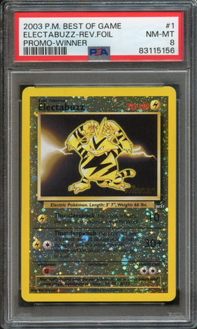 Electabuzz [Winner] #1 PSA 8 [Best Of Game]