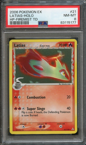 Latias #21 PSA 8 [Holon Phantoms]