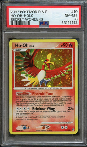 Ho-Oh #10 PSA 8 [Secret Wonders]