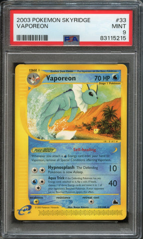 Vaporeon #33 PSA 9 [Skyridge]