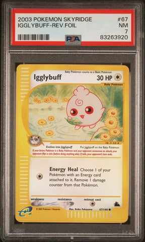 Igglybuff [Reverse Holo] #67 PSA 7 [Skyridge]