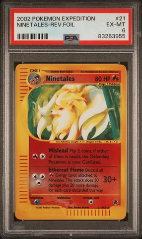 Ninetales [Reverse Holo] #21 PSA 6 [Expedition Base Set]