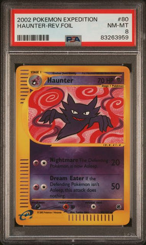 Haunter [Reverse Holo] #80 PSA 8 [Expedition Base Set]
