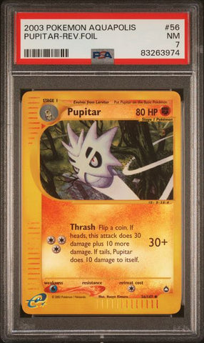 Pupitar [Reverse Holo] #56 PSA 7 [Aquapolis]