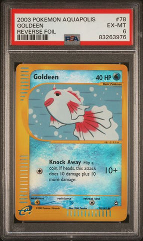 Goldeen [Reverse Holo] #78 PSA 6 [Aquapolis]