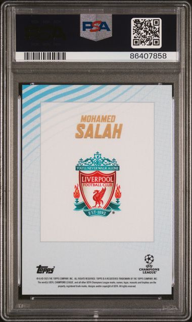 Mohamed Salah Elite-Blue /49 PSA 9 [2022-23 Topps Gold X Dan Leydon Uefa]