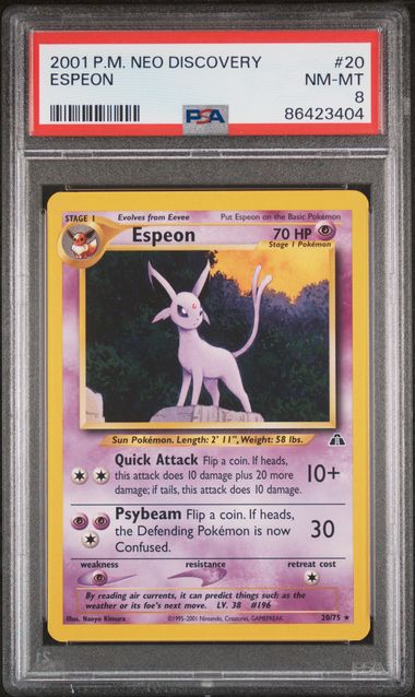 Espeon #20 PSA 8 [Neo Discovery]